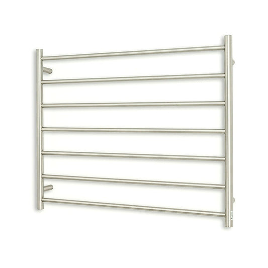 RADIANT - BRU - RTR08 Heated Round Ladder 900x750mm Brushed Satin - Heated Towel Rails - from our - Radiant - supplier–available at Bathroom City Perth