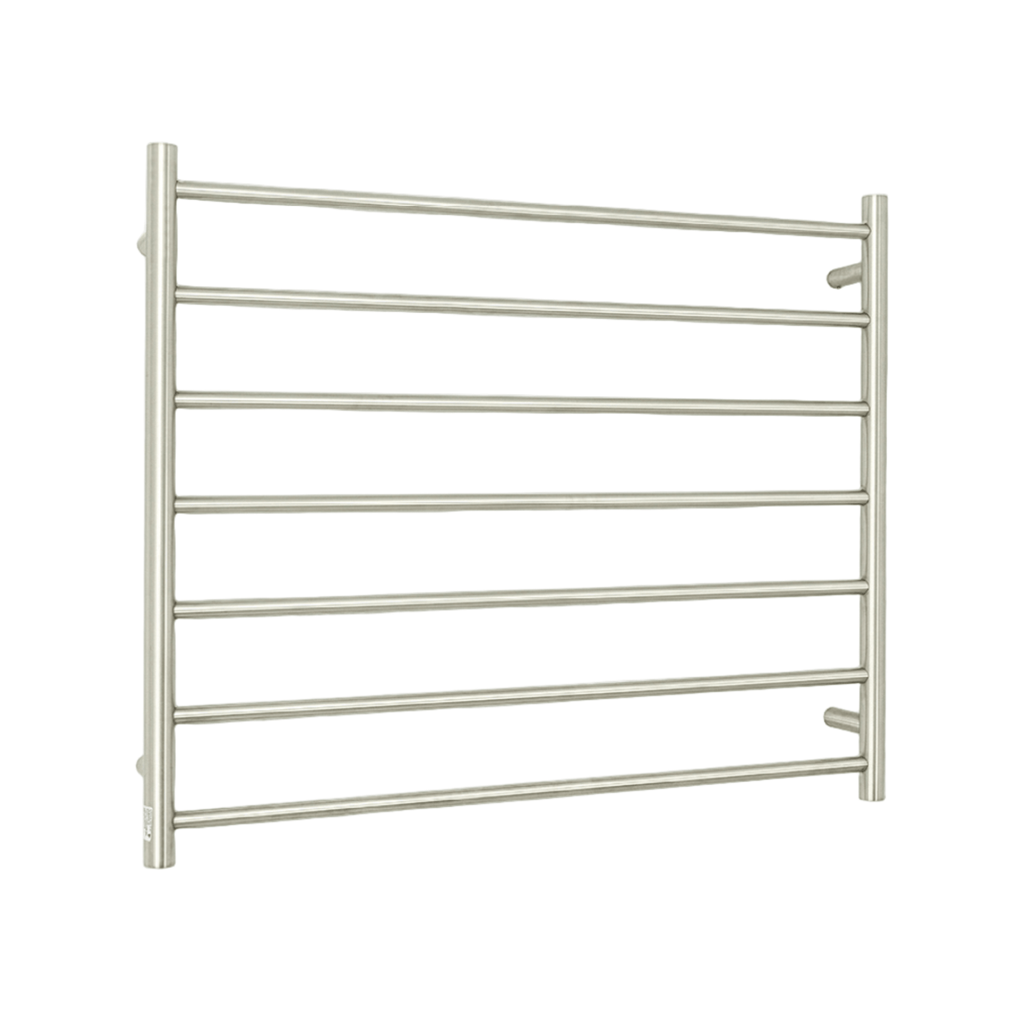 RADIANT - BRU - RTR08 Heated Round Ladder 900x750mm Brushed Satin - Heated Towel Rails - from our - Radiant - supplier–available at Bathroom City Perth