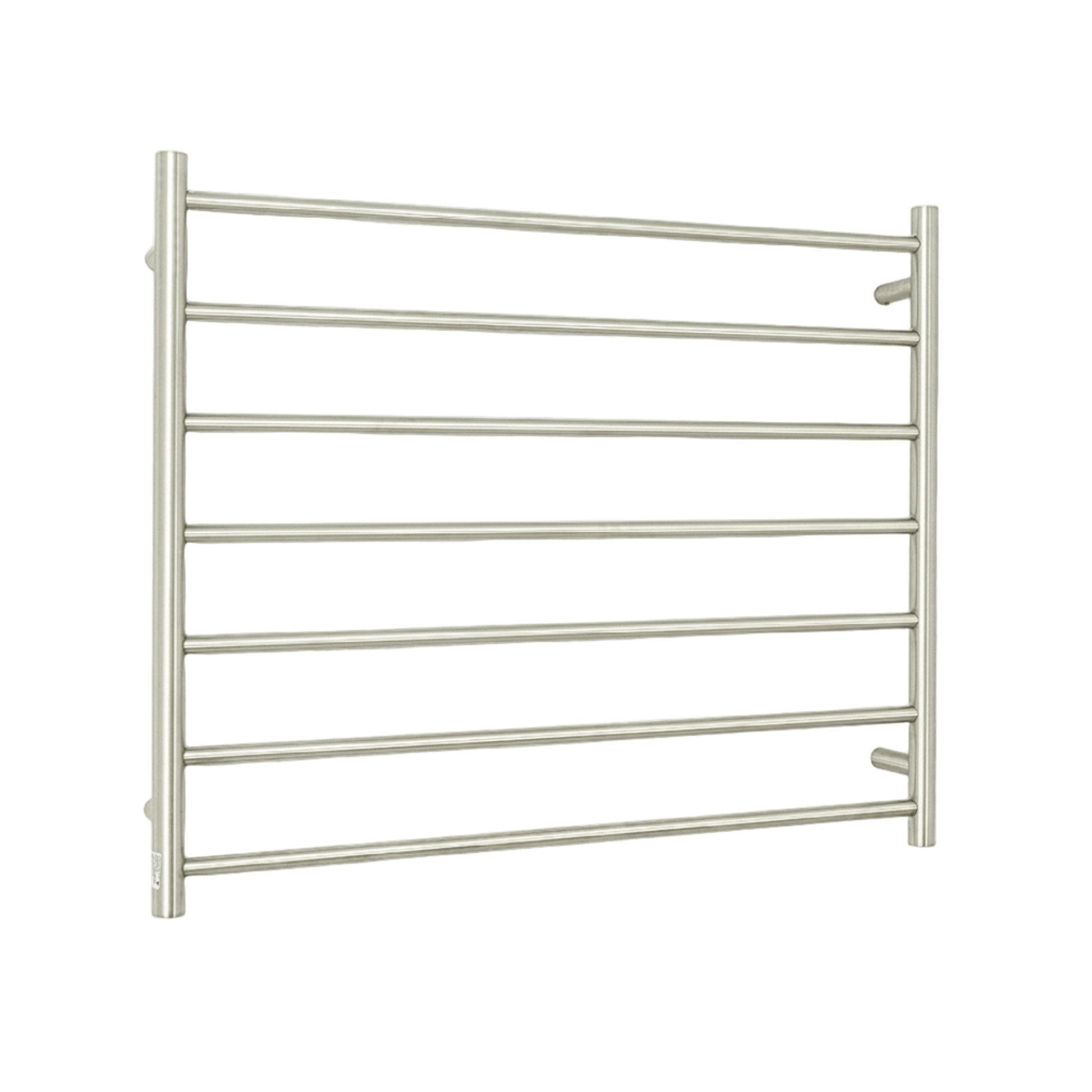 RADIANT - BRU - RTR08 Heated Round Ladder 900x750mm Brushed Satin - Heated Towel Rails - from our - Radiant - supplier–available at Bathroom City Perth