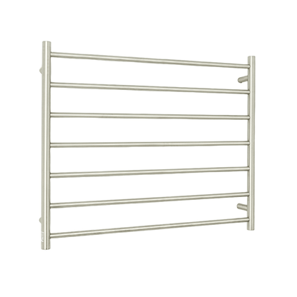 RADIANT - BRU - RTR08 Heated Round Ladder 900x750mm Brushed Satin - Heated Towel Rails - from our - Radiant - supplier–available at Bathroom City Perth