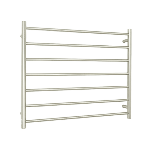 RADIANT - BRU - RTR08 Heated Round Ladder 900x750mm Brushed Satin - Heated Towel Rails - from our - Radiant - supplier–available at Bathroom City Perth