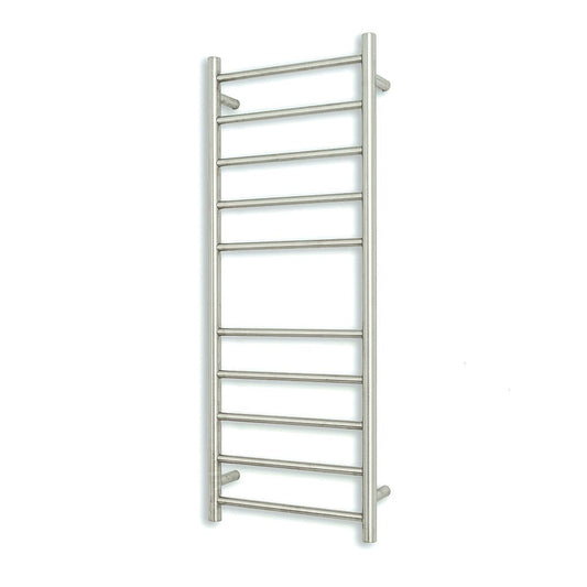 RADIANT - BRU - RTR430 Heated Round Ladder 430x1100mm Brushed Satin - Heated Towel Rails - from our - Radiant - supplier–available at Bathroom City Perth