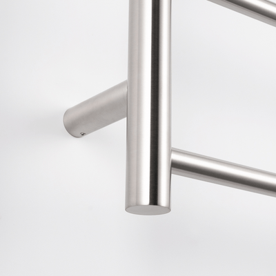 RADIANT - BRU - RTR430 Heated Round Ladder 430x1100mm Brushed Satin - Heated Towel Rails - from our - Radiant - supplier–available at Bathroom City Perth