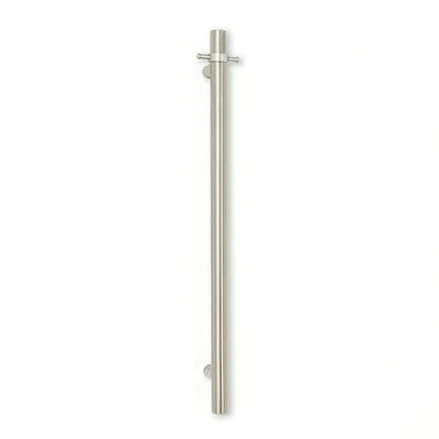 RADIANT - BRU - VTR - 950 Heated Vertical Towel Rail 40x950mm Brushed Satin - Heated Towel Rails - from our - Radiant - supplier–available at Bathroom City Perth