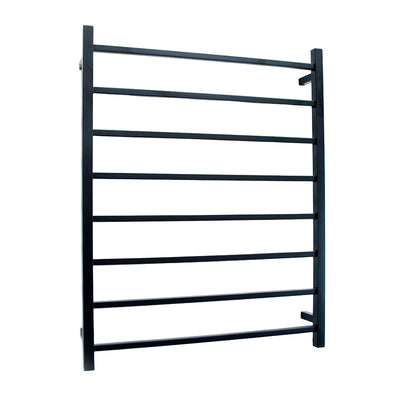 RADIANT - BSTR05 Heated Square Ladder 800x1000mm Matt Black - Heated Towel Rails - from our - Radiant - supplier–available at Bathroom City Perth