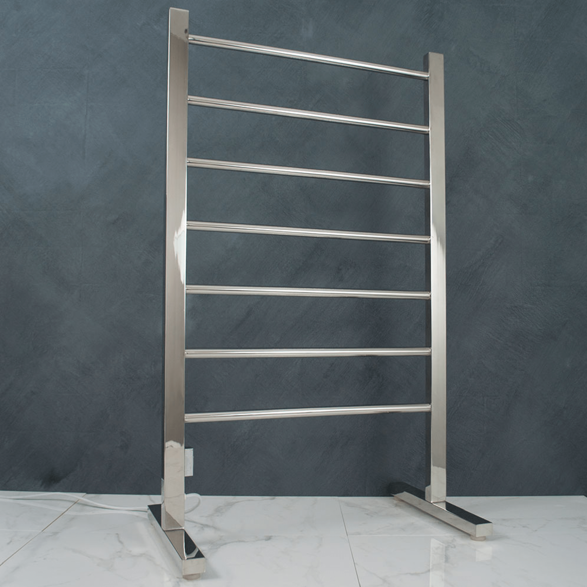 RADIANT - FSTR01 Heated Floor Standing Towel Rail 600x1000mm Mirror Polished - Heated Towel Rails - from our - Radiant - supplier–available at Bathroom City Perth