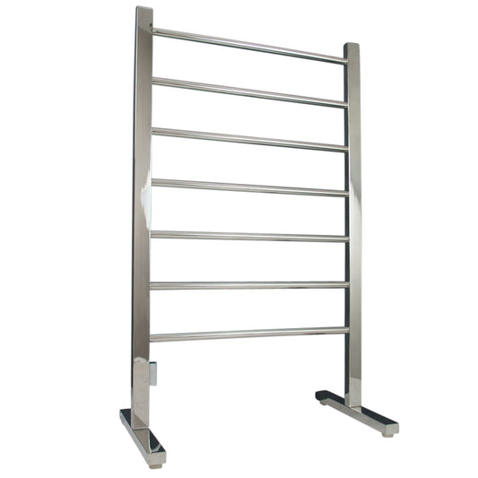 RADIANT - FSTR01 Heated Floor Standing Towel Rail 600x1000mm Mirror Polished - Heated Towel Rails - from our - Radiant - supplier–available at Bathroom City Perth