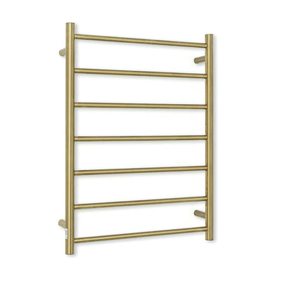 RADIANT - GLD - RTR01 - HEATED ROUND LADDER 600 X 800 MM BRUSHED GOLDHeated Towel Rails – available at Bathroom City Perth