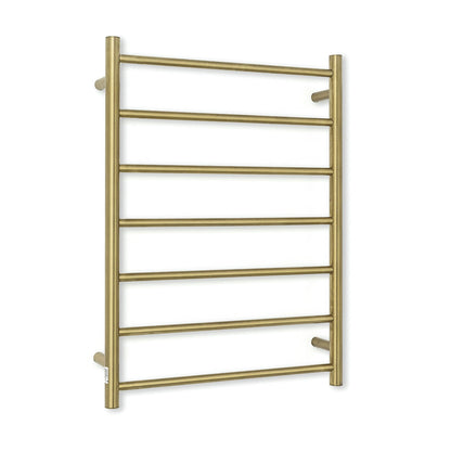 RADIANT - GLD - RTR01 - HEATED ROUND LADDER 600 X 800 MM BRUSHED GOLDHeated Towel Rails – available at Bathroom City Perth