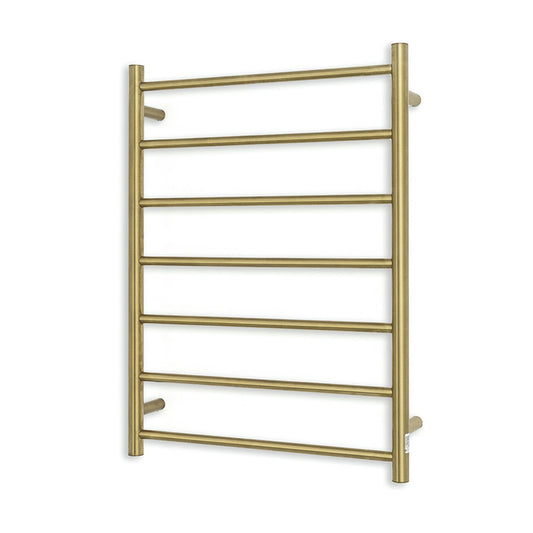 RADIANT - GLD - RTR01 - HEATED ROUND LADDER 600 X 800 MM BRUSHED GOLDHeated Towel Rails – available at Bathroom City Perth