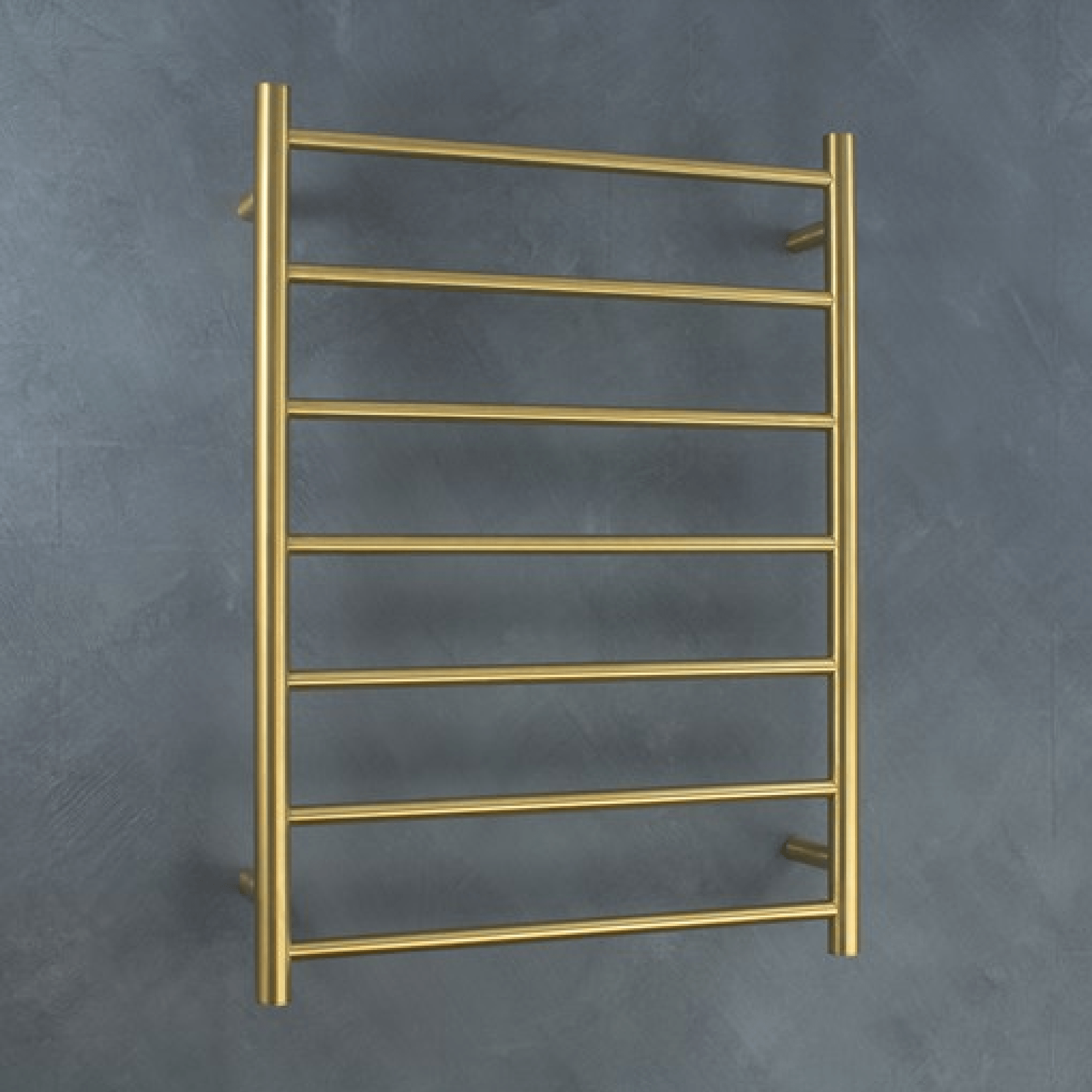 RADIANT - GLD - RTR01 - Heated Round Ladder 600x800mm Brushed Gold - Heated Towel Rails - from our - Radiant - supplier–available at Bathroom City Perth