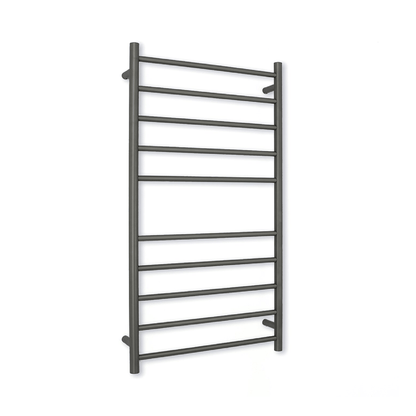 RADIANT - GMG - RTR02 Heated Round Ladder 600x1100mm Gun Metal Grey - Heated Towel Rails - from our - Radiant - supplier–available at Bathroom City Perth