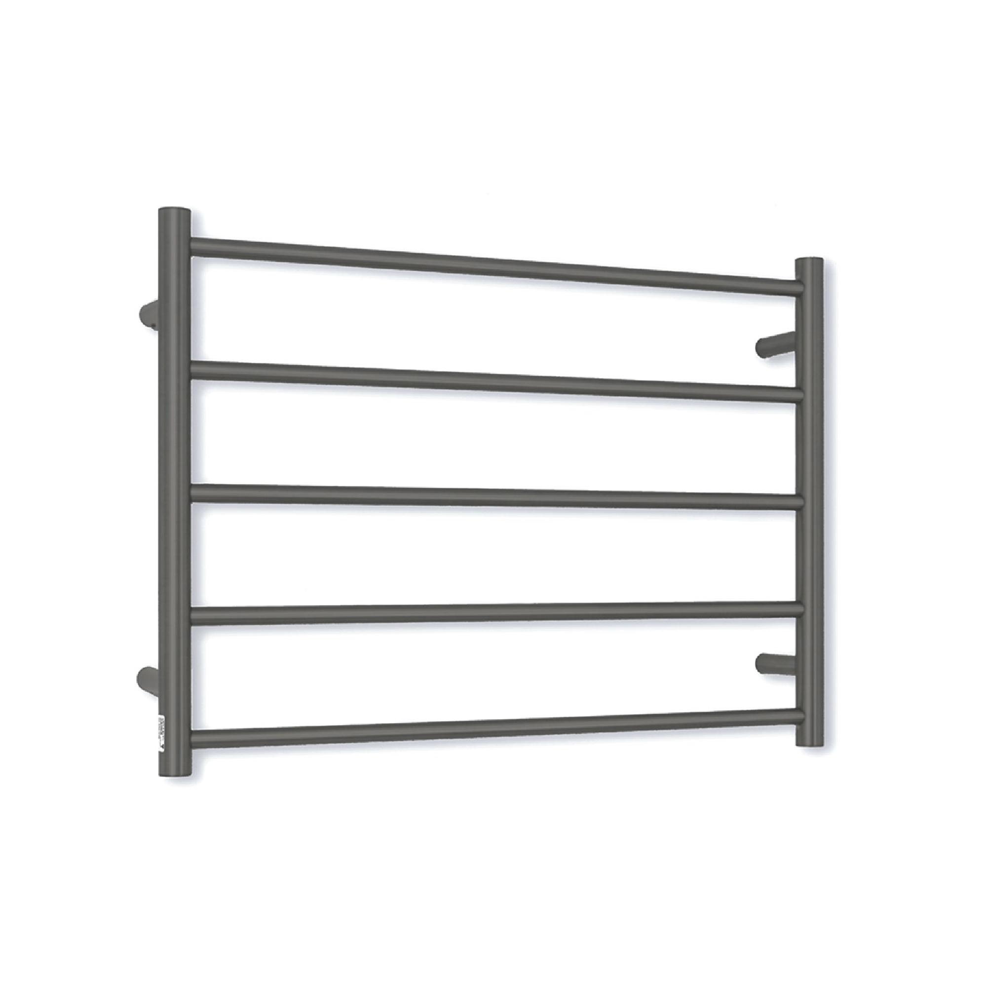RADIANT - GMG - RTR03 Heated Round Ladder 750x550mm Gun Metal Grey - Heated Towel Rails - from our - Radiant - supplier–available at Bathroom City Perth