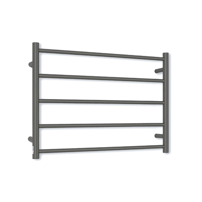 RADIANT - GMG - RTR03 Heated Round Ladder 750x550mm Gun Metal Grey - Heated Towel Rails - from our - Radiant - supplier–available at Bathroom City Perth