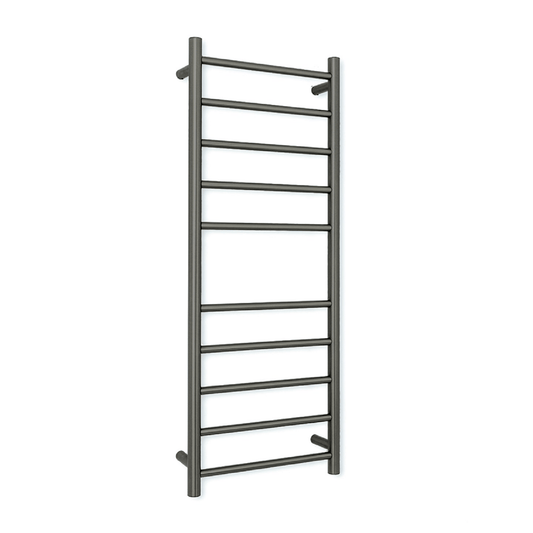 RADIANT - GMG - RTR430 Heated Round Ladder 430x1100mm Gun Metal Grey - Heated Towel Rails - from our - Radiant - supplier–available at Bathroom City Perth