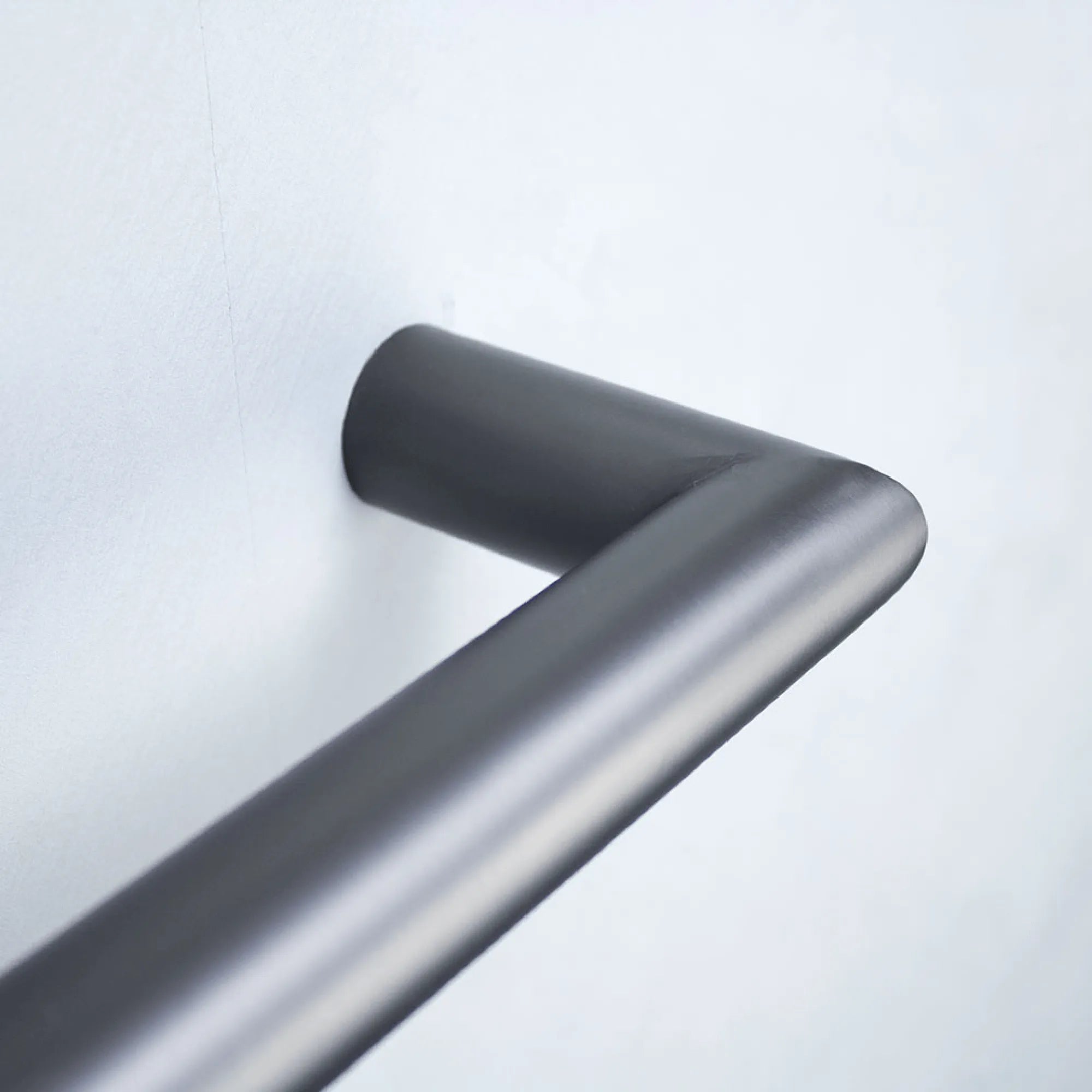 RADIANT - GMG-SBRTR-650 Heated Low Voltage Single Round Bar 650mm Gun Metal Grey-Heated Towel Rails-from our-Radiant-supplier–available at Bathroom City Perth