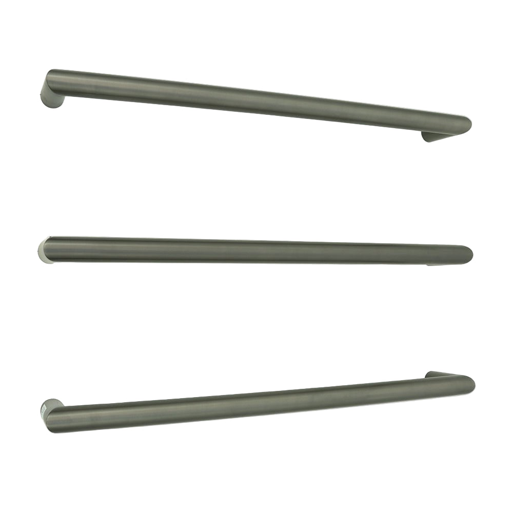 RADIANT - GMG - SBRTR - 650 Low Voltage Single Round Bar 650mm Gun Metal Grey - Heated Towel Rails - from our - Radiant - supplier–available at Bathroom City Perth