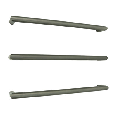 RADIANT - GMG - SBRTR - 650 Low Voltage Single Round Bar 650mm Gun Metal Grey - Heated Towel Rails - from our - Radiant - supplier–available at Bathroom City Perth