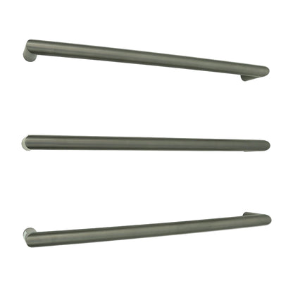 RADIANT - GMG - SBRTR - 650 Low Voltage Single Round Bar 650mm Gun Metal Grey - Heated Towel Rails - from our - Radiant - supplier–available at Bathroom City Perth