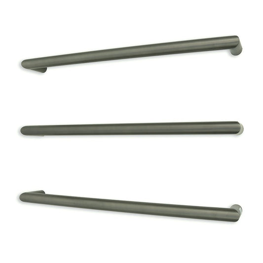 RADIANT - GMG - SBRTR - 650 Low Voltage Single Round Bar 650mm Gun Metal Grey - Heated Towel Rails - from our - Radiant - supplier–available at Bathroom City Perth