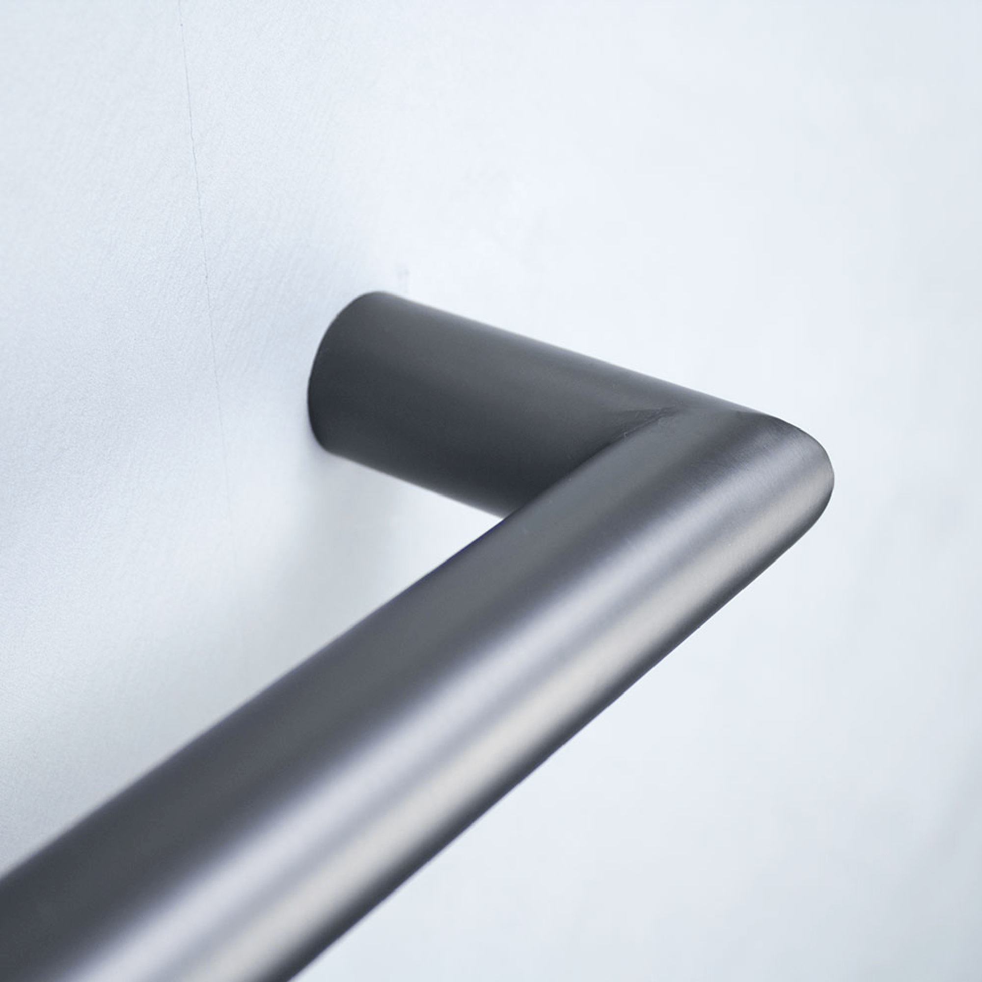 RADIANT - GMG - SBRTR - 800 Heated Low Voltage Single Round Bar 800mm Gun Metal Grey - Heated Towel Rails - from our - Radiant - supplier–available at Bathroom City Perth