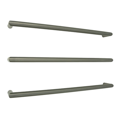RADIANT - GMG - SBRTR - 800 Heated Low Voltage Single Round Bar 800mm Gun Metal Grey - Heated Towel Rails - from our - Radiant - supplier–available at Bathroom City Perth