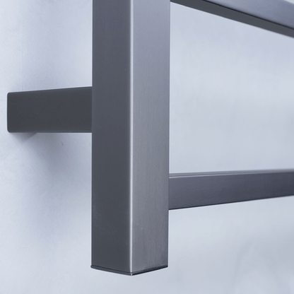 RADIANT - GMG - STR01 Heated Square Ladder 600x800mm Gun Metal Grey - Heated Towel Rails - from our - Radiant - supplier–available at Bathroom City Perth
