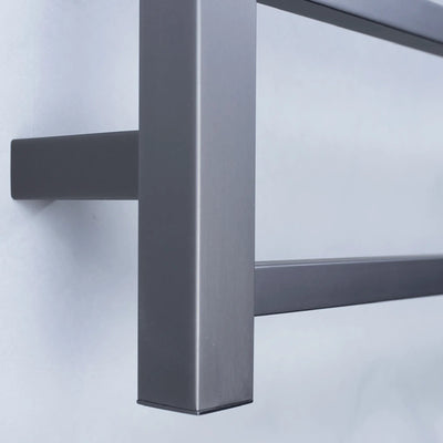 RADIANT - GMG-STR01 Heated Square Ladder 600x800mm Gun Metal Grey-Heated Towel Rails-from our-Radiant-supplier–available at Bathroom City Perth