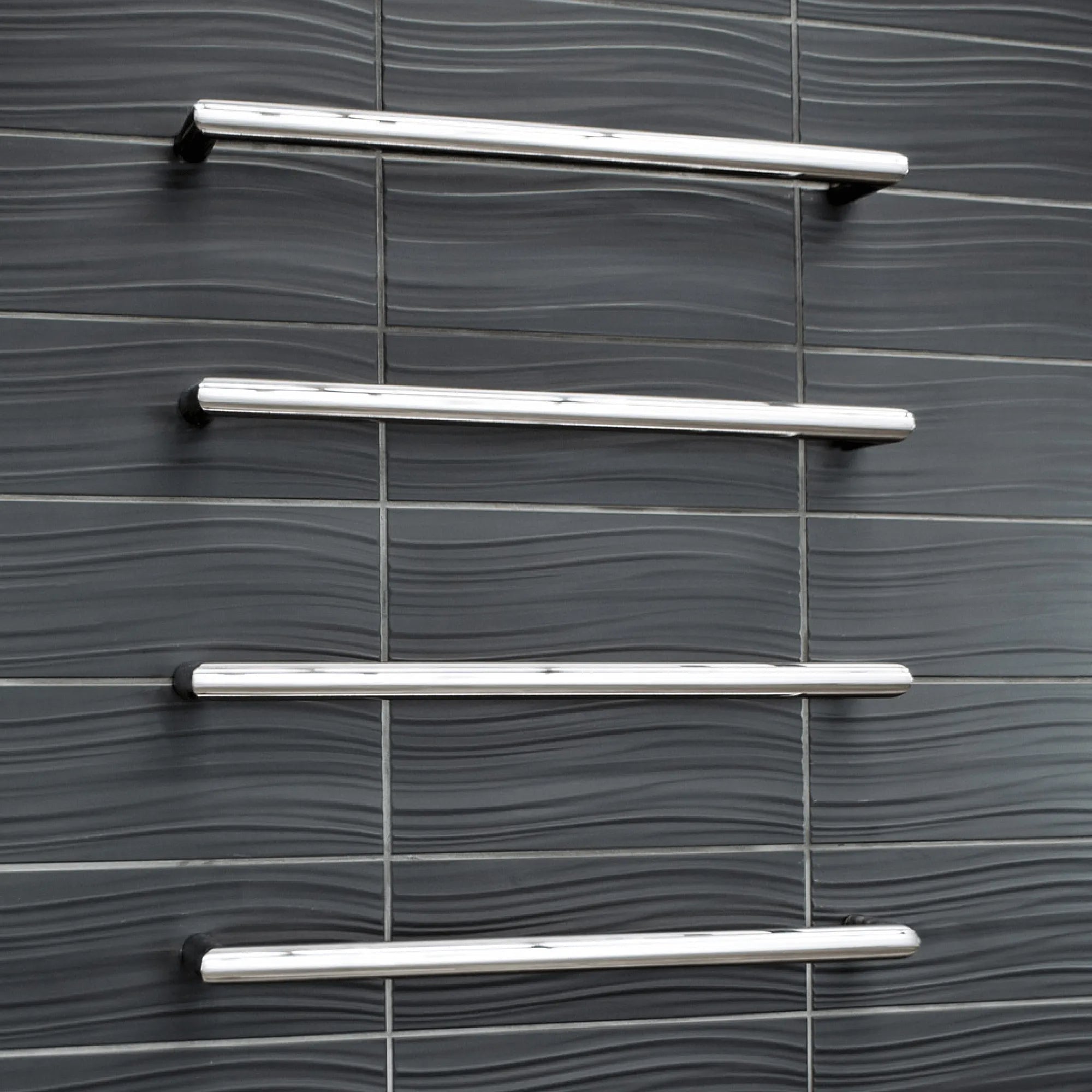 RADIANT - SBRTR-650 Heated Low Voltage Single Round Bar 650mm Mirror Polished-Heated Towel Rails-from our-Radiant-supplier–available at Bathroom City Perth