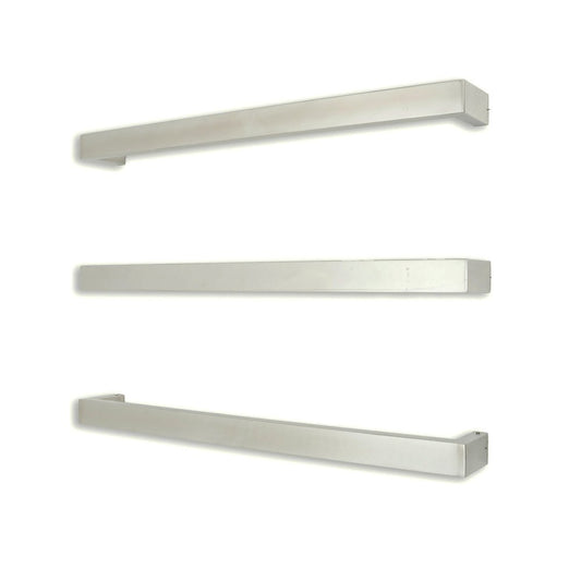 RADIANT - SBSTR - 650 Heated Low Voltage Single Square Bar 650 mm Mirror Polished - Heated Towel Rails - from our - Radiant - supplier–available at Bathroom City Perth