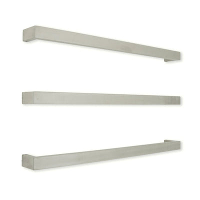 RADIANT - SBSTR - 800 Heated Low Voltage Single Square Bar 800 mm Mirror Polished - Heated Towel Rails - from our - Radiant - supplier–available at Bathroom City Perth