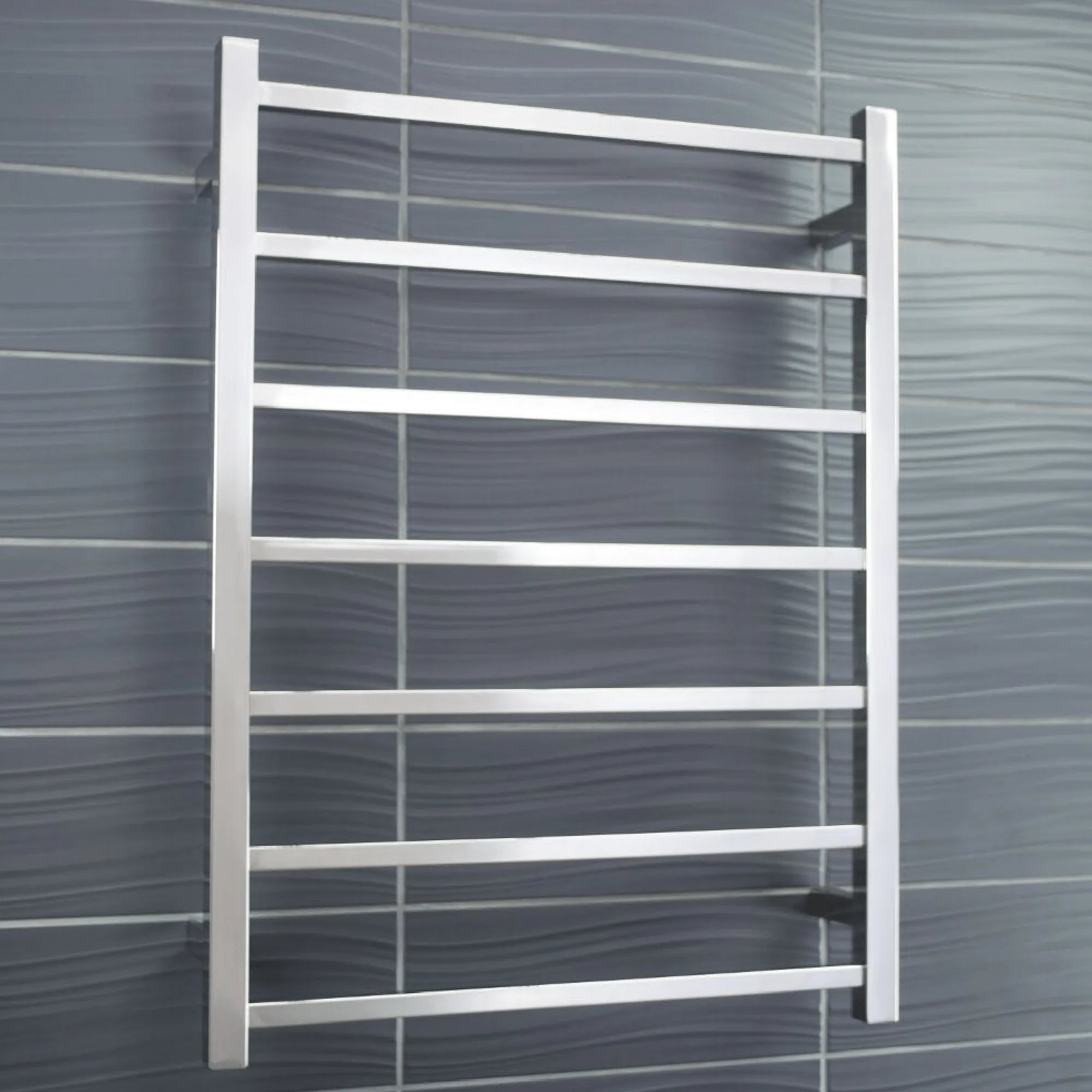 RADIANT - STR01 Heated Square Ladder 600x800mm Mirror Polished-Heated Towel Rails-from our-Radiant-supplier–available at Bathroom City Perth