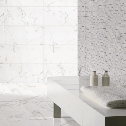 SW - Charm Arabescato 300x600mm Gloss - Tiles - from our - Stoneworld - supplier–available at Bathroom City Perth