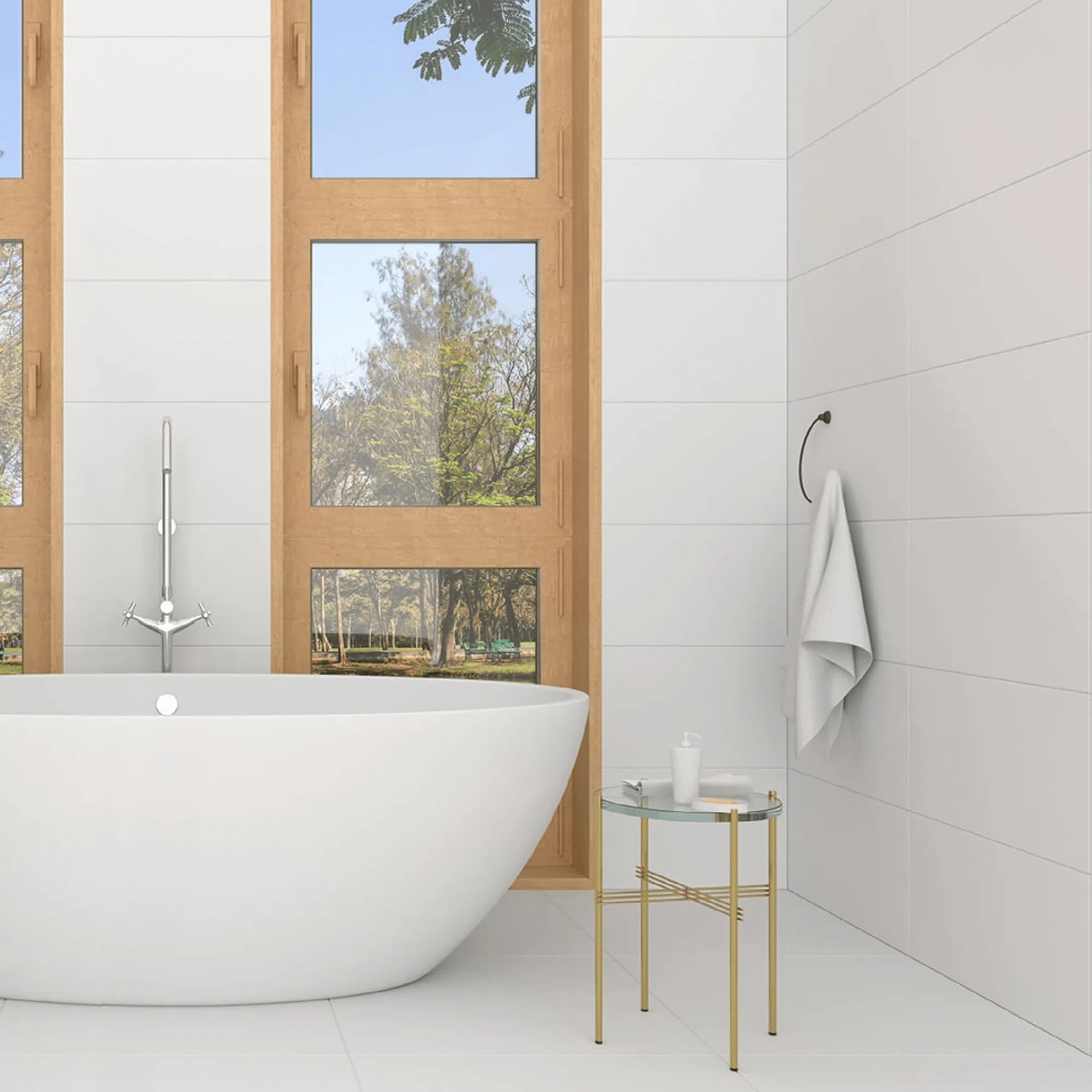SW - Dualtech Bianco 300x600mm Gloss-Tiles-from our-Stoneworld-supplier–available at Bathroom City Perth