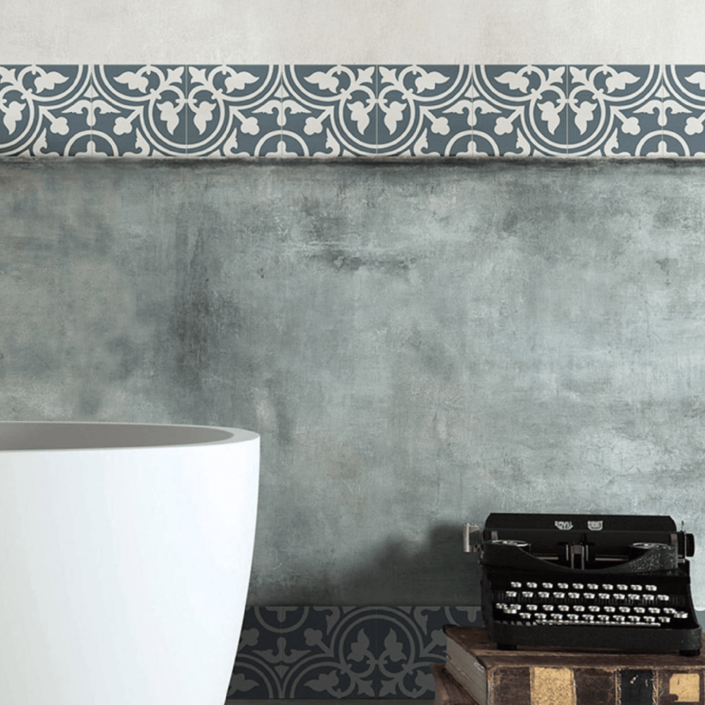 SW - Heritage Aster Blue 200x200mm Matt - Tiles - from our - Stoneworld - supplier–available at Bathroom City Perth