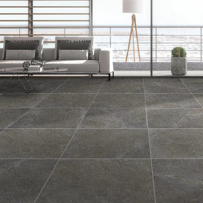 SW - Magic Stone Charcoal 300x300mm Matt Smooth Grip-Tiles-from our-Stoneworld-supplier–available at Bathroom City Perth