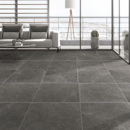 SW - Magic Stone Charcoal 300x300mm Matt Smooth Grip - Tiles - from our - Stoneworld - supplier–available at Bathroom City Perth