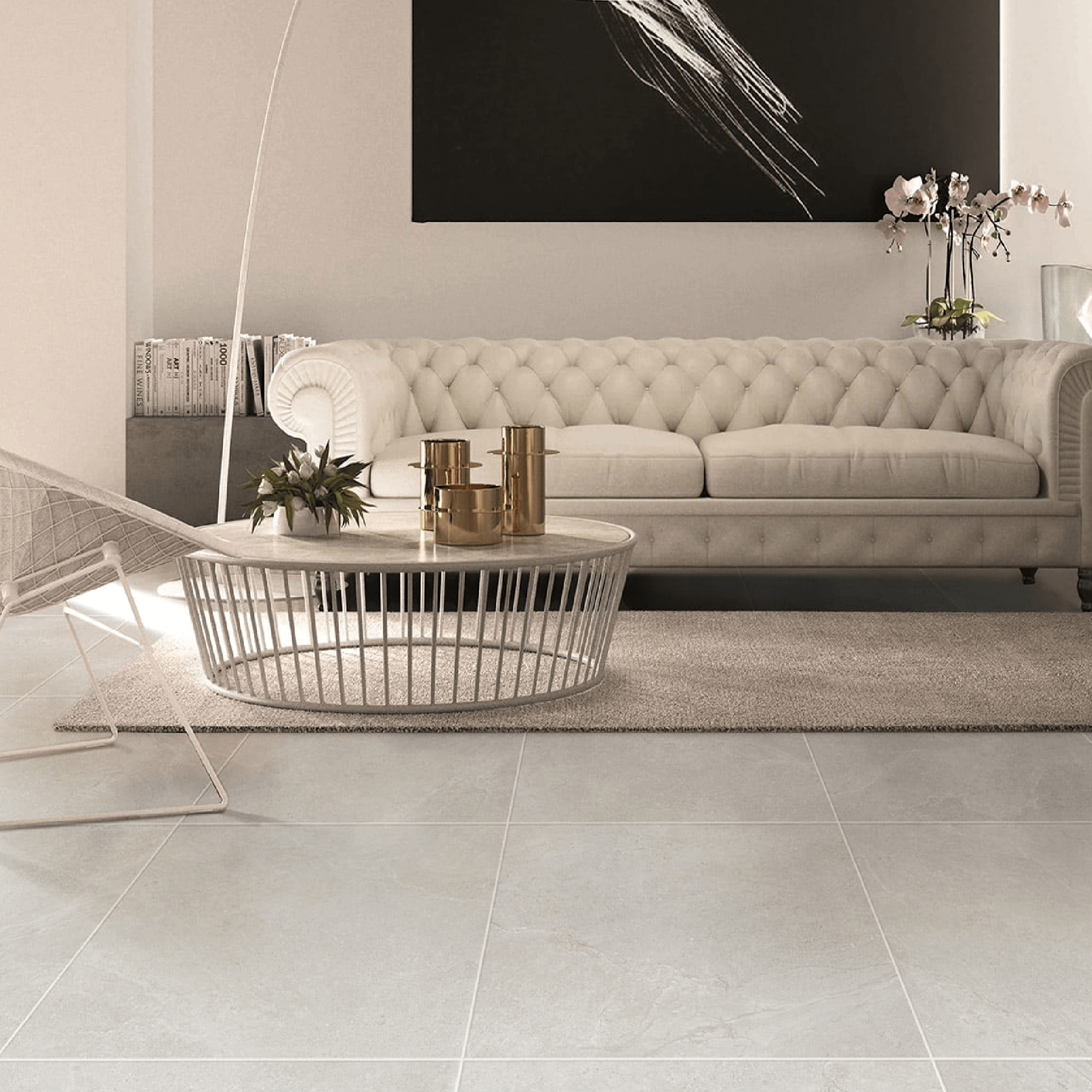 SW - Magic Stone White 600x600mm Matt Smooth Grip - Tiles - from our - Stoneworld - supplier–available at Bathroom City Perth