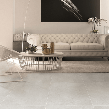 SW - Magic Stone White 600x600mm Matt Smooth Grip - Tiles - from our - Stoneworld - supplier–available at Bathroom City Perth