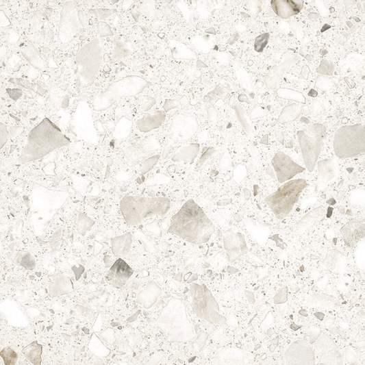 SW - Terrazzo Stone Marshmellow 600x600mm Matt Smooth Grip - Tiles - from our - Bathroom City - supplier–available at Bathroom City Perth