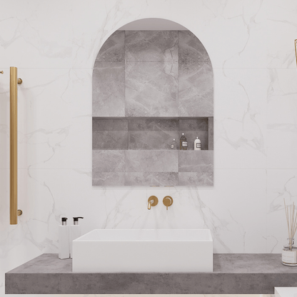 THERMOGROUP - AC7510HN Church Shape Polished Edge Mirror with Hangers - Mirror - from our - THERMORAIL - supplier–available at Bathroom City Perth