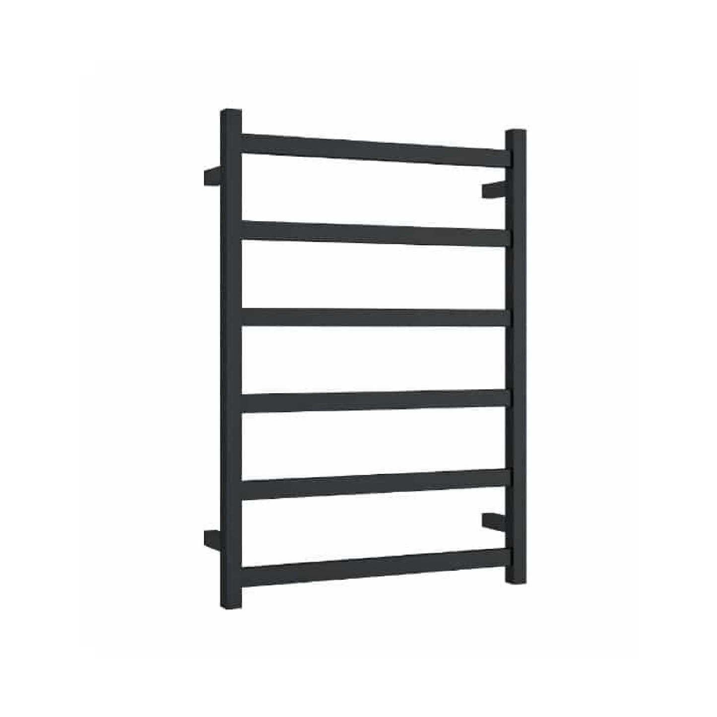 THERMORAIL - BS48MB Matt Black Square Ladder Heated Towel Rail - Heated Towel Rails - from our - THERMORAIL - supplier–available at Bathroom City Perth