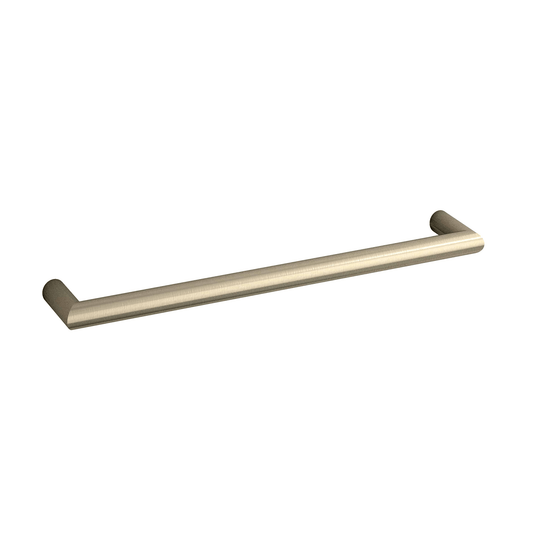 THERMORAIL - DSR6BN Brushed Nickel Round Single Bar Heated Towel Rail - Heated Towel Rails - from our - THERMORAIL - supplier–available at Bathroom City Perth