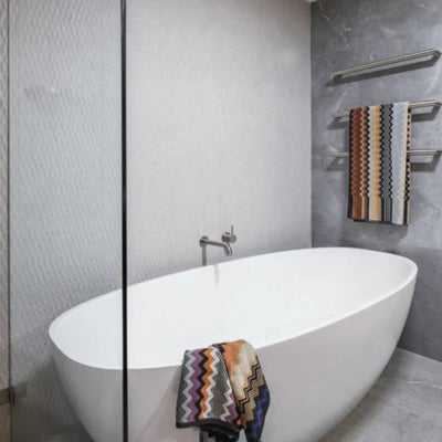 THERMORAIL - DSR6BR Round Brushed Single Bar Heated Towel Rail-Heated Towel Rails-from our-THERMORAIL-supplier–available at Bathroom City Perth