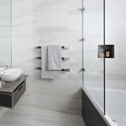 THERMORAIL - DSS6 Square Single Bar Polished Heated Towel Rail - Heated Towel Rails - from our - THERMORAIL - supplier–available at Bathroom City Perth