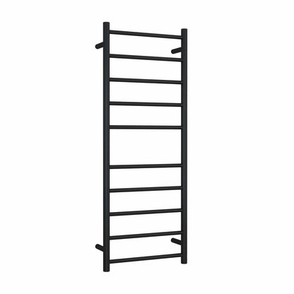 THERMORAIL - SR19MB Matt Black Round Ladder Heated Towel RailHeated Towel Rails – available at Bathroom City Perth