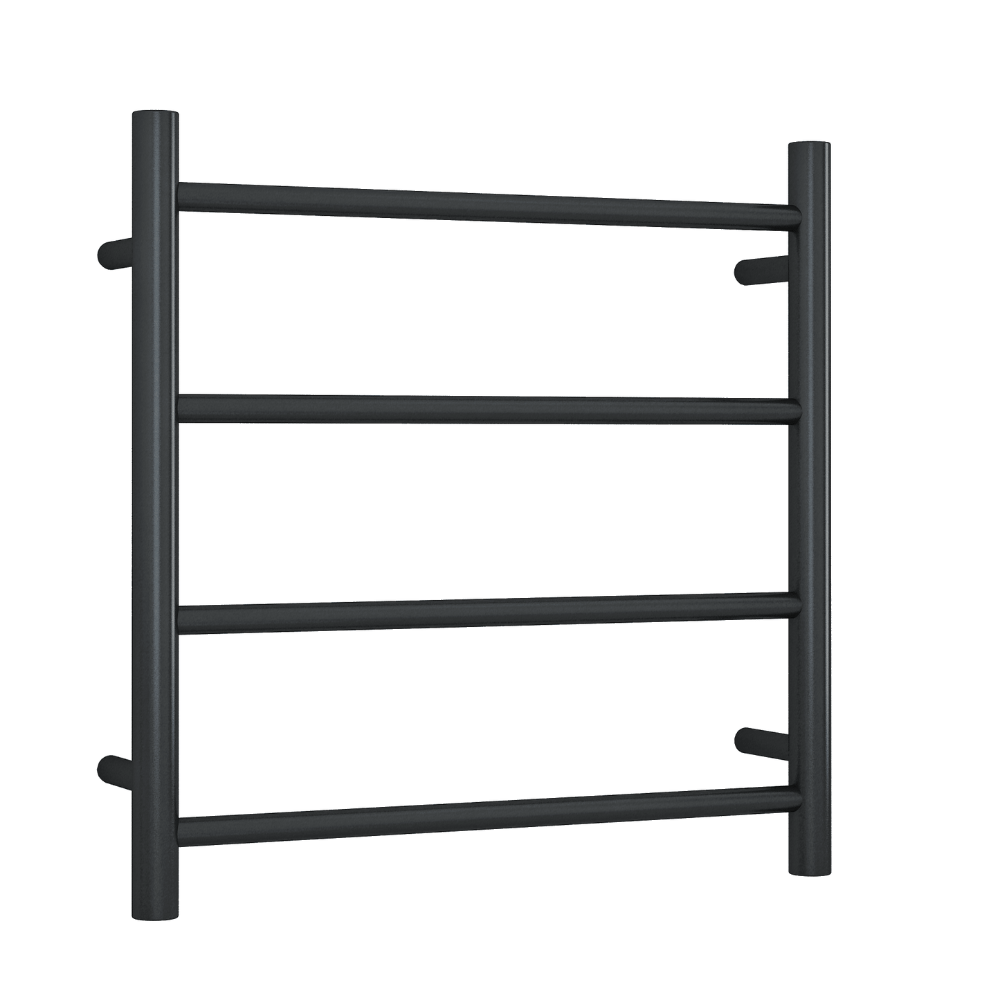 THERMORAIL - SR2512B 12Volt Matt Black Round Ladder Heated Towel Rail - Heated Towel Rails - from our - THERMORAIL - supplier–available at Bathroom City Perth