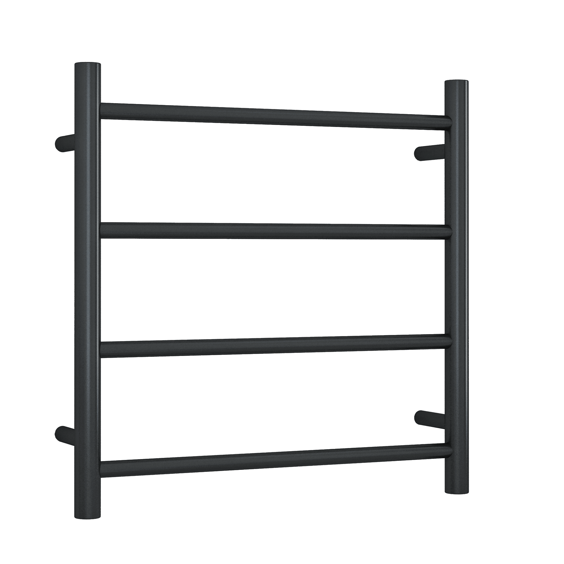 THERMORAIL - SR2512B 12Volt Matt Black Round Ladder Heated Towel Rail - Heated Towel Rails - from our - THERMORAIL - supplier–available at Bathroom City Perth