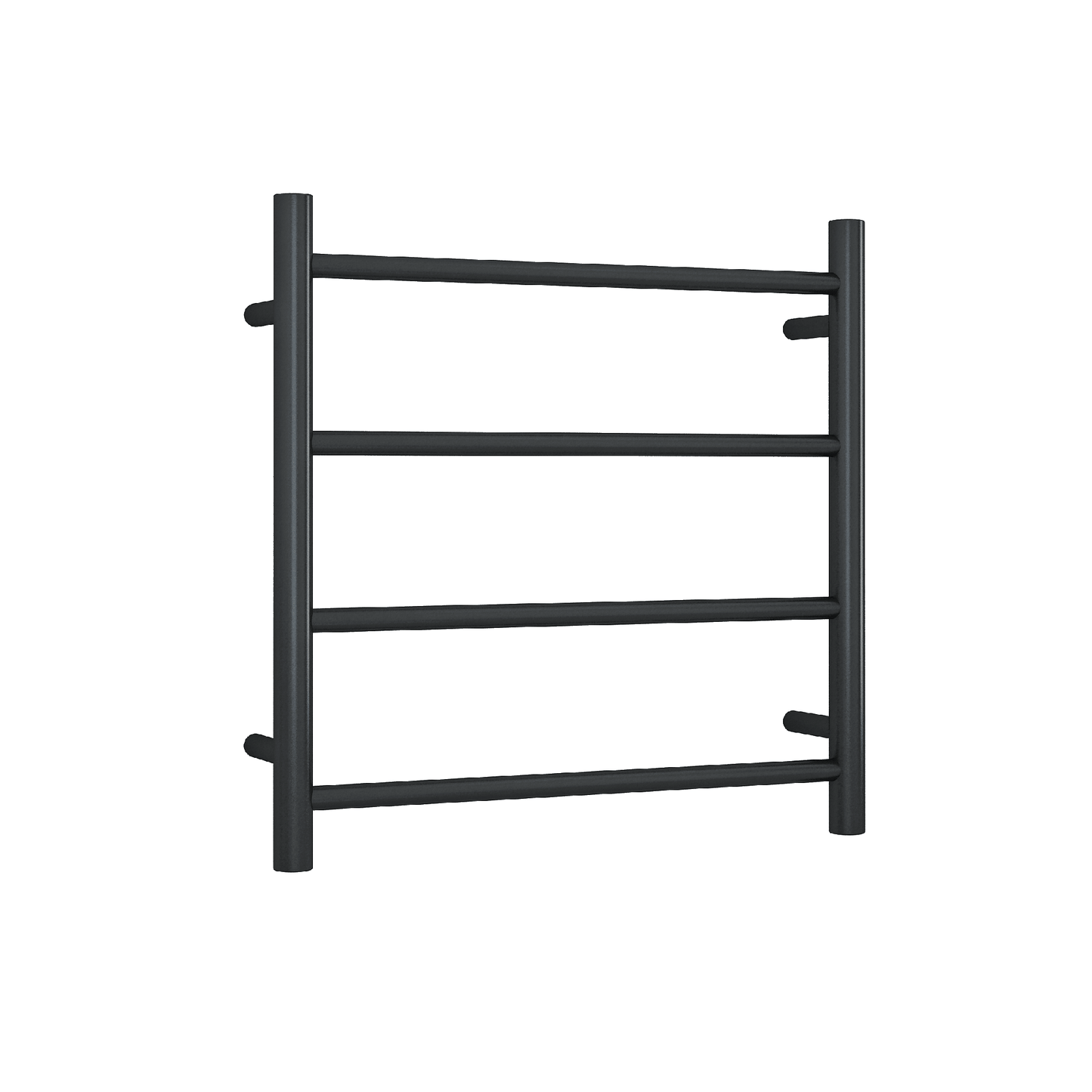 THERMORAIL - SR2512B 12Volt Matt Black Round Ladder Heated Towel Rail - Heated Towel Rails - from our - THERMORAIL - supplier–available at Bathroom City Perth