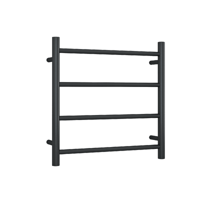THERMORAIL - SR2512B 12Volt Matt Black Round Ladder Heated Towel Rail - Heated Towel Rails - from our - THERMORAIL - supplier–available at Bathroom City Perth